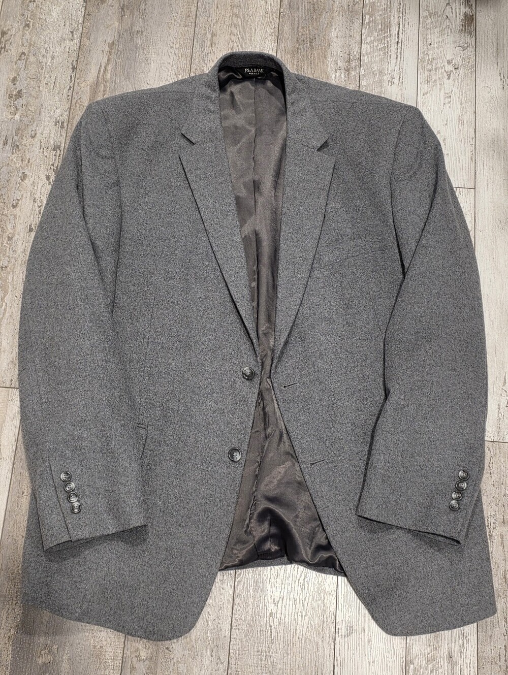 48L Men's Jos. A. Bank Blazer Silk & Wool Light Gray Soft Fuzzy Sport Coat Mint
